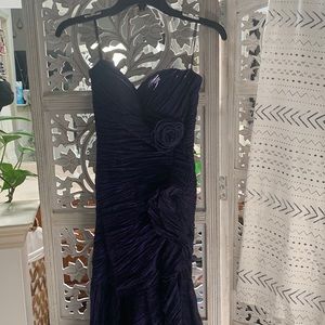 Sweetheart Strapless Deep Purple with a zipper back with small train. Size 7/8